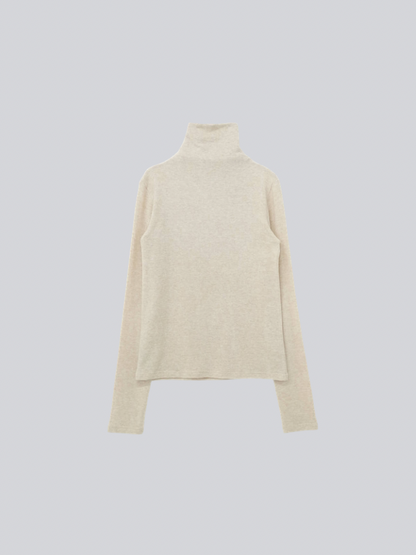 button high neck knit