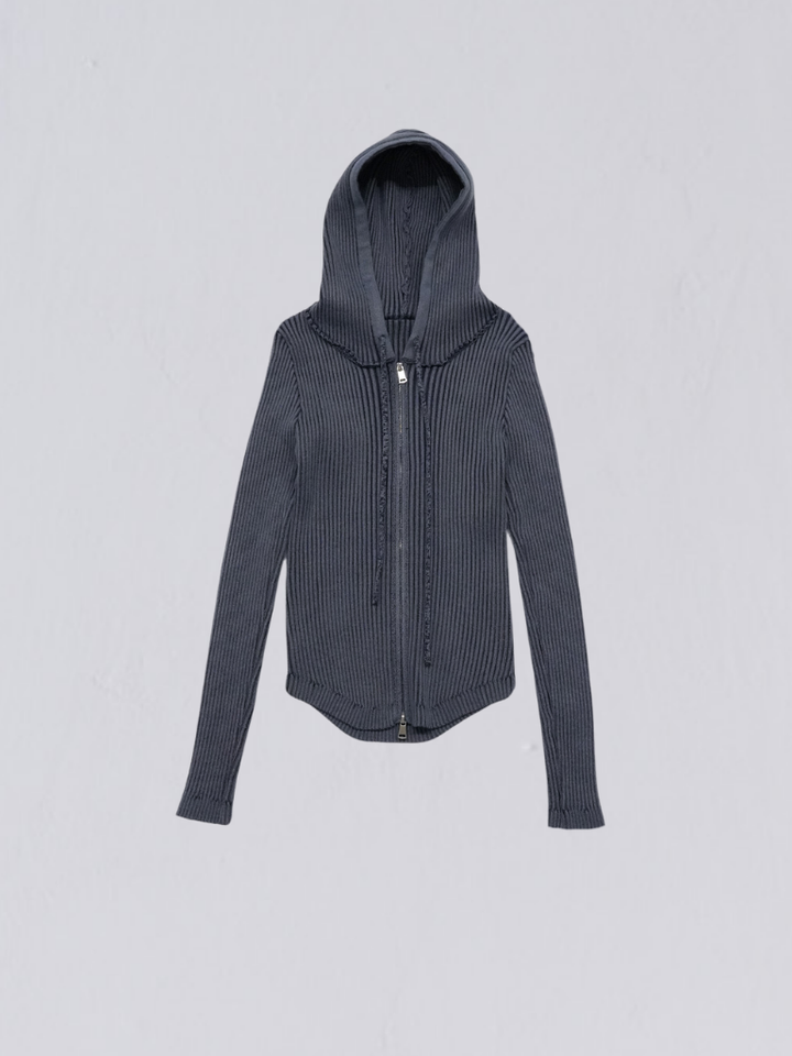 【10月6日発送予定】double zip rib knit
