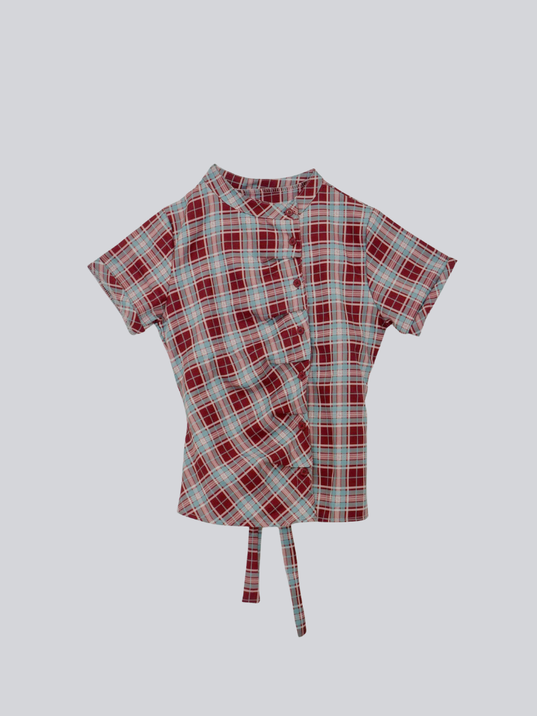 twist button check top
