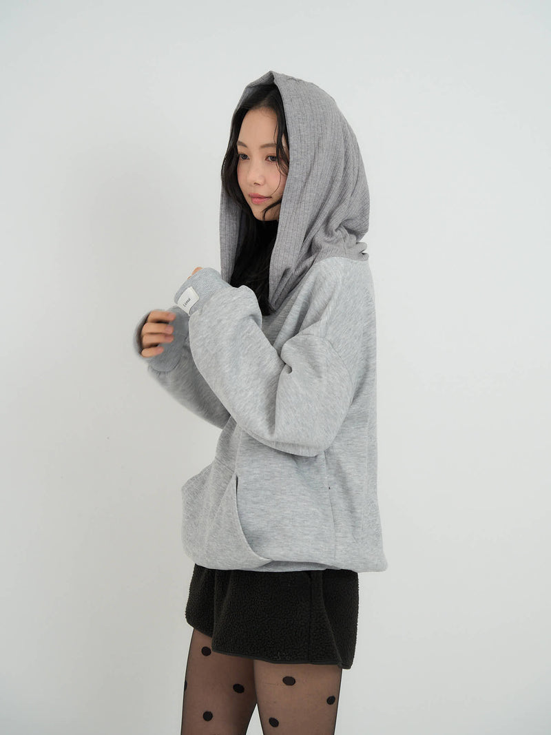 2way off shoulder sweat hoodie