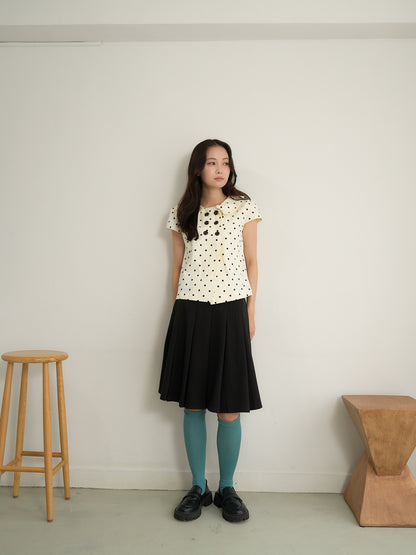 dot button blouse