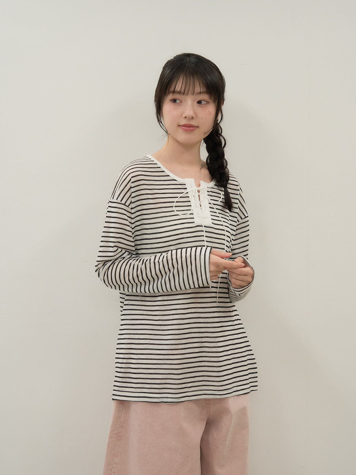 french border long sleeve knit