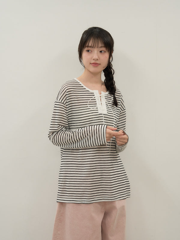 french border long sleeve knit