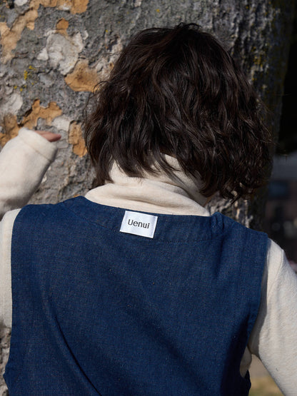 denim button casual vest