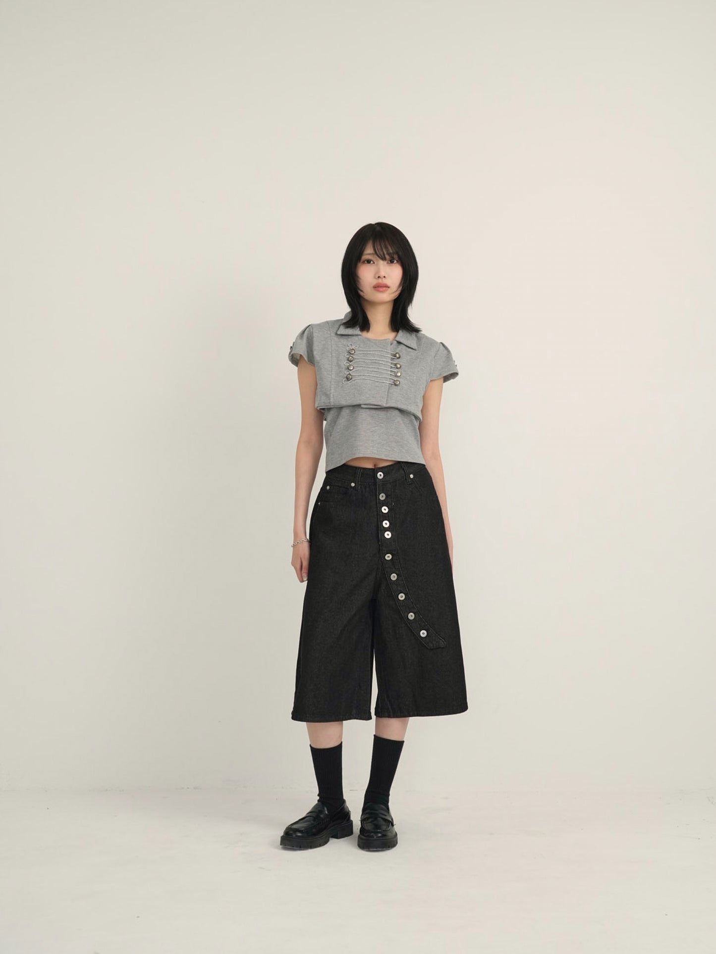 double button short jacket
