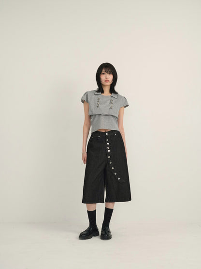 double button short jacket
