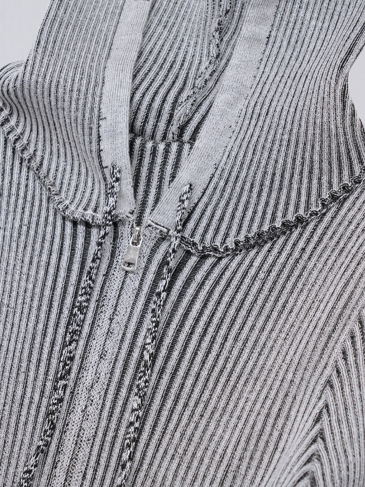 【10月6日発送予定】double zip rib knit