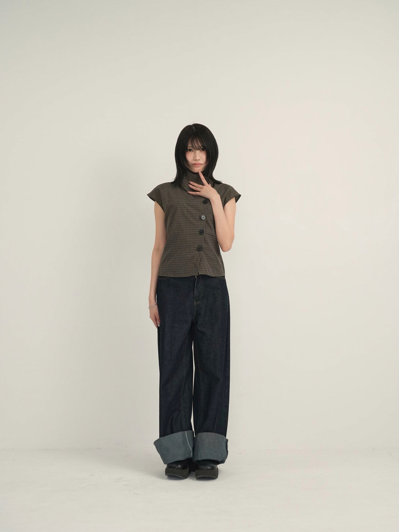 check button short sleeve