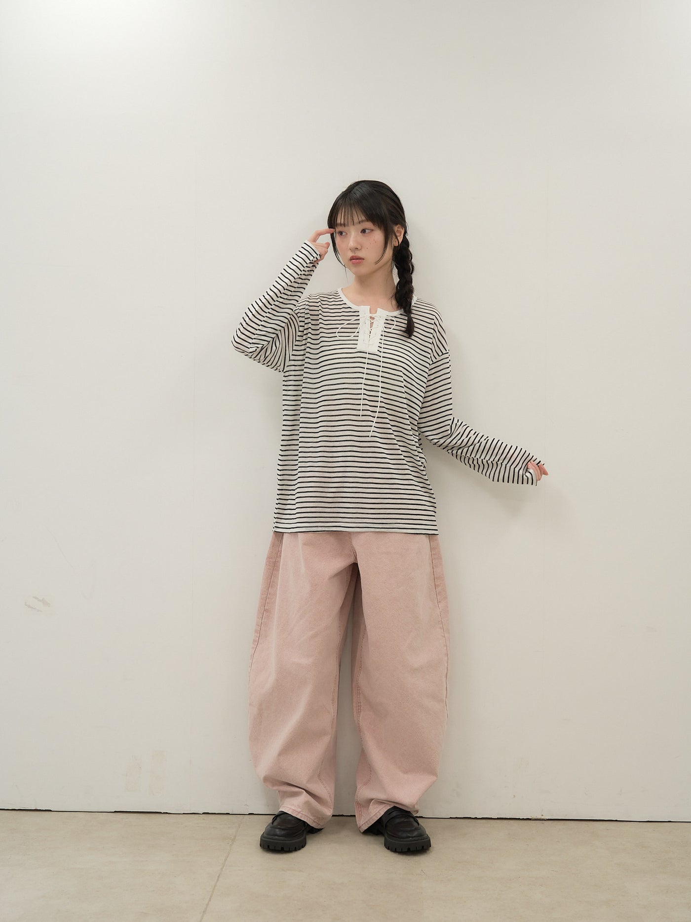french border long sleeve knit