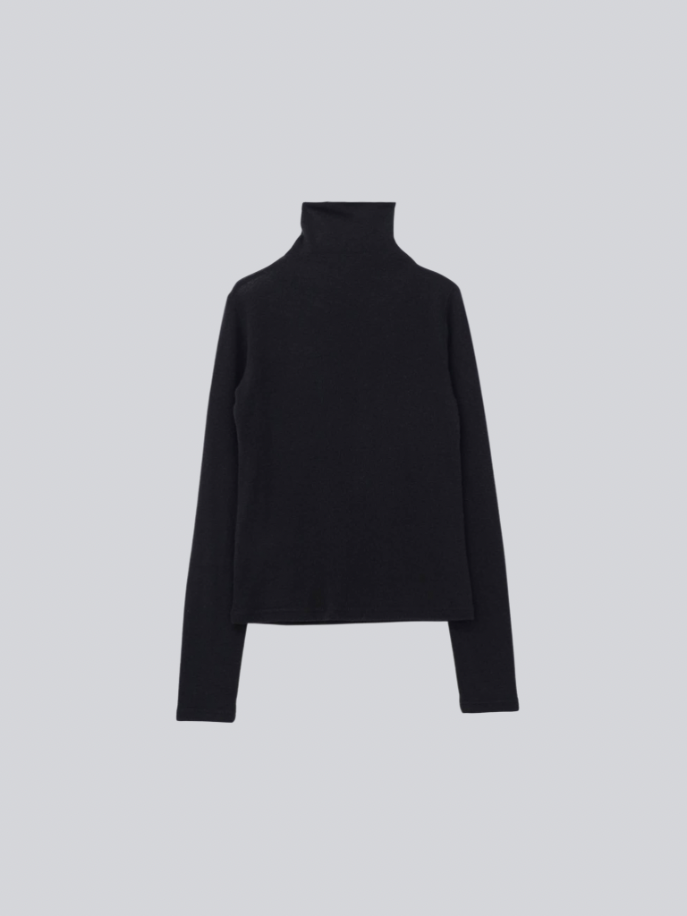 button high neck knit