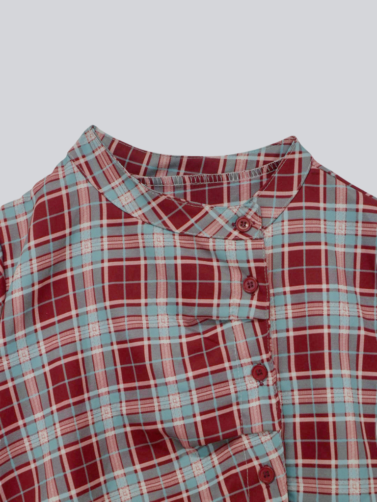 twist button check top