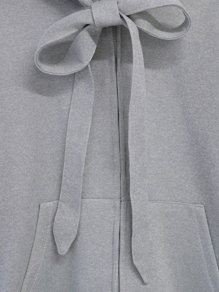 【 10月上旬発送予定 】ribbon zip-up hoodie