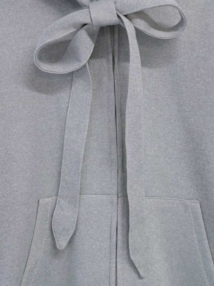 【 10月上旬発送予定 】ribbon zip-up hoodie