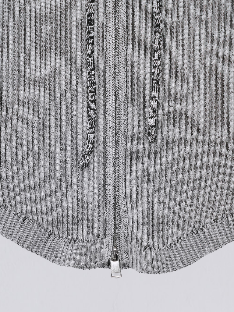 【10月6日発送予定】double zip rib knit