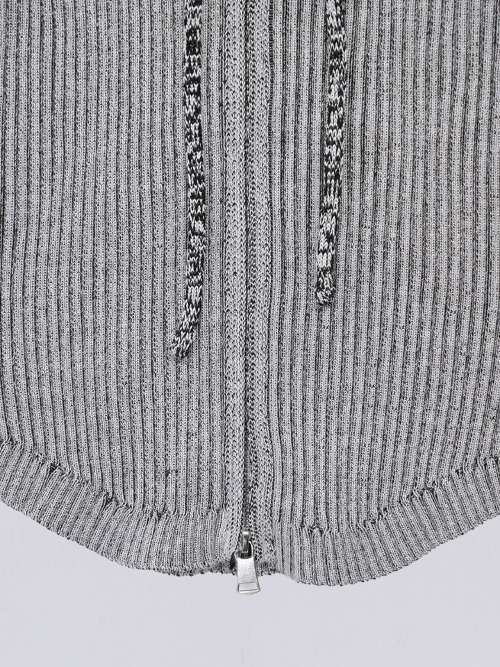 【10月6日発送予定】double zip rib knit