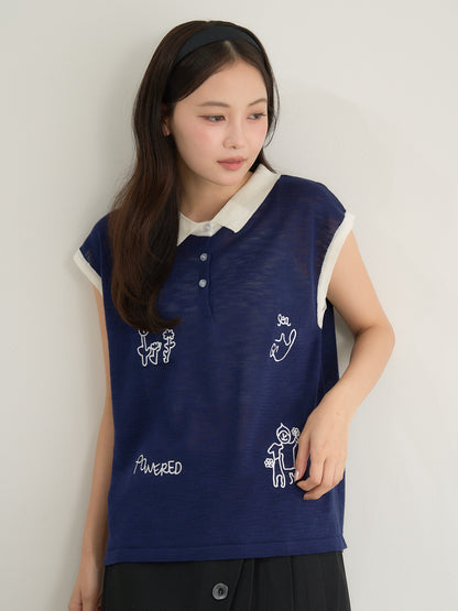 animal sketch polo