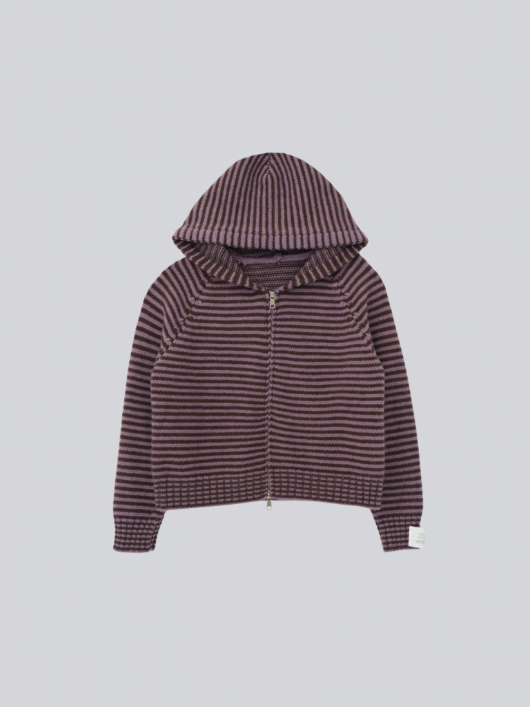 border knit zip hoodie 【 12/11  新色追加 】