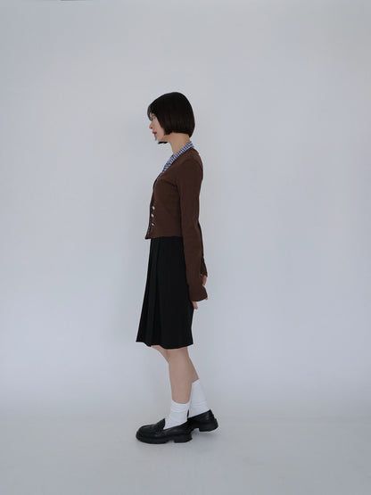 layered cropped jacket