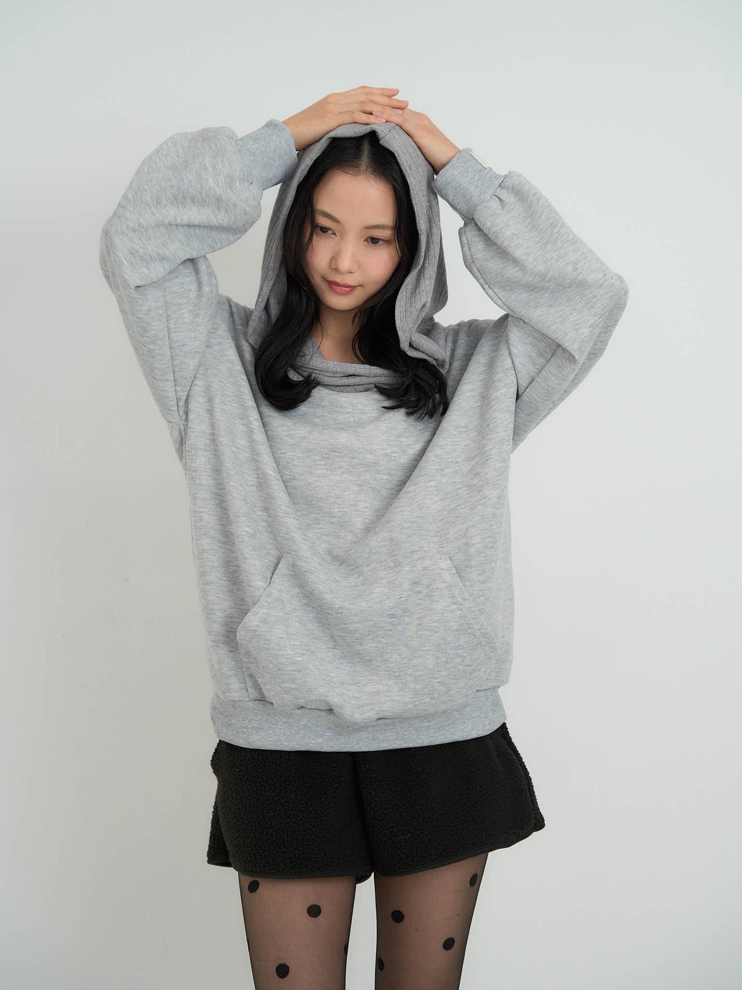 2way off shoulder sweat hoodie