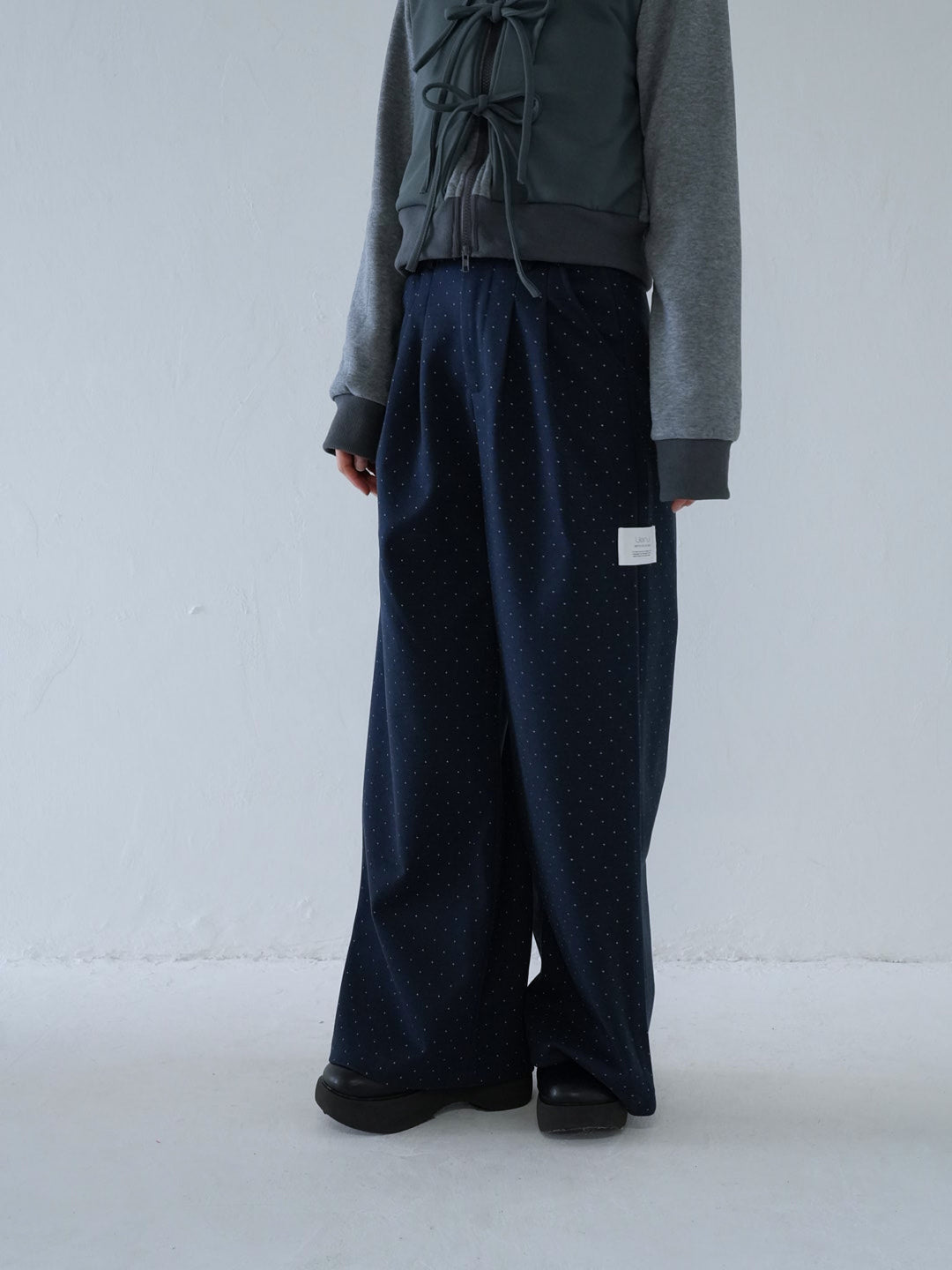 【 10月上旬発送予定 】dot pattern wide slacks