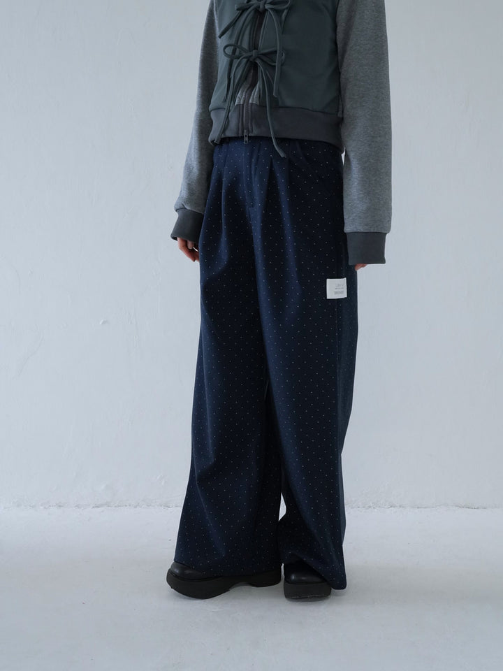 【 10月上旬発送予定 】dot pattern wide slacks