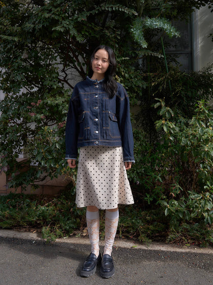 polka dot  midi skirt