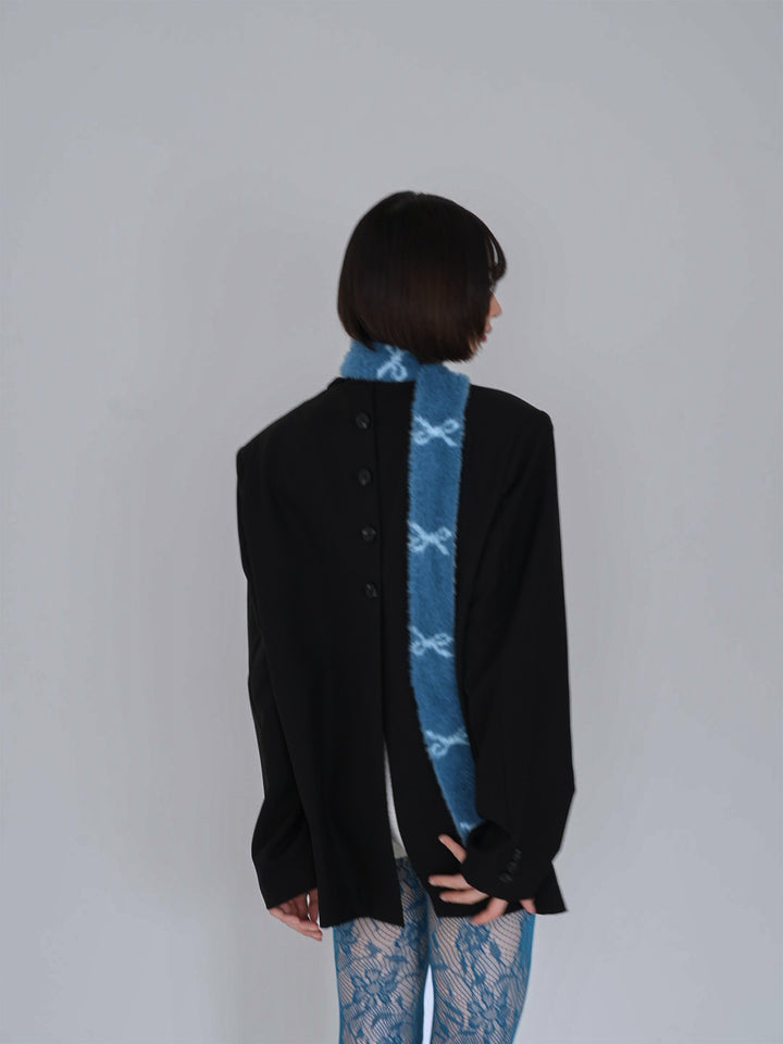ribbon fur scarf
