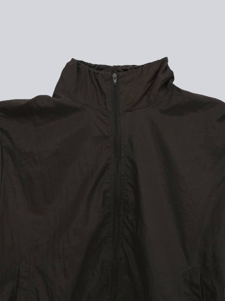 stand collar zip short jacket