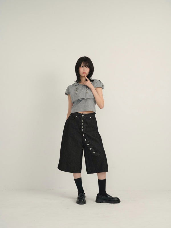 double button short jacket