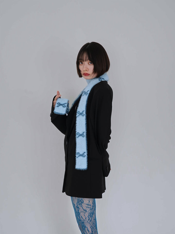 ribbon fur scarf
