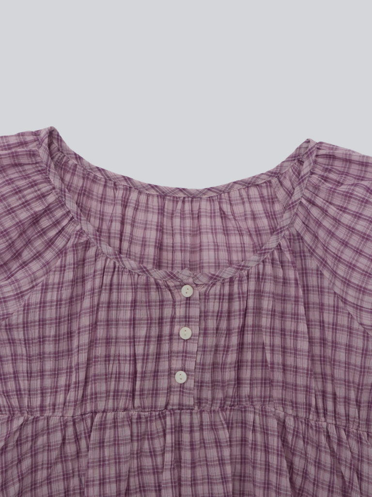 check croped blouse