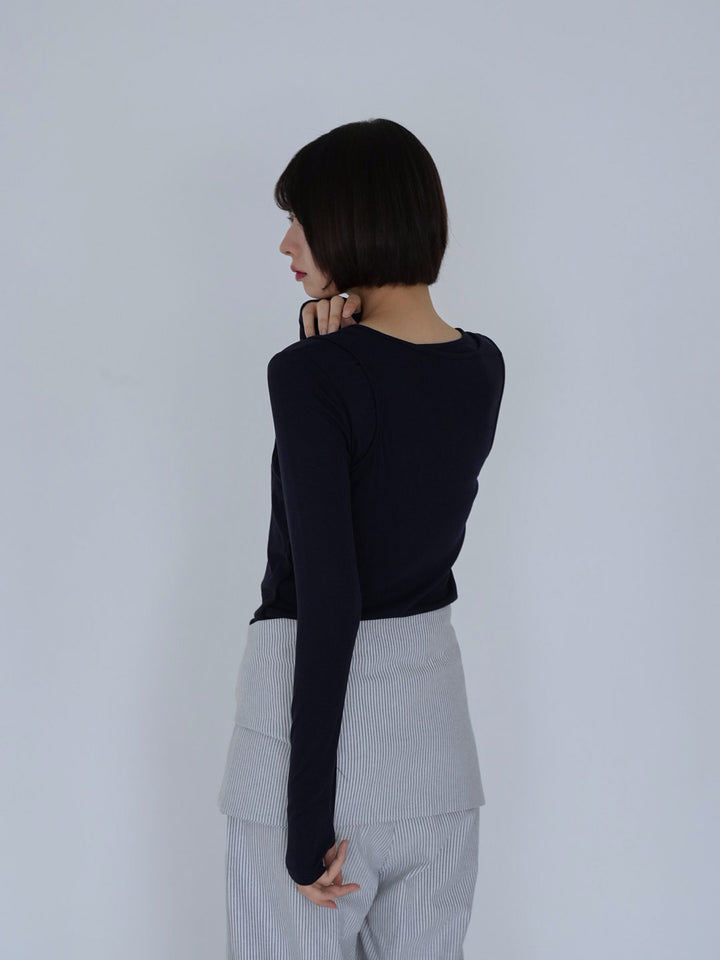 cutout layered tee