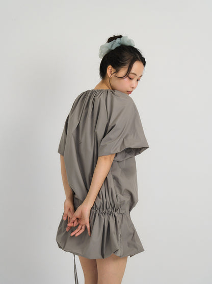 drawstring mini dress
