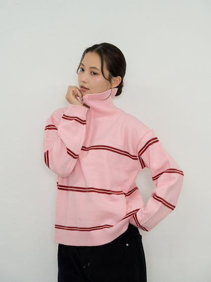 border half zip knit