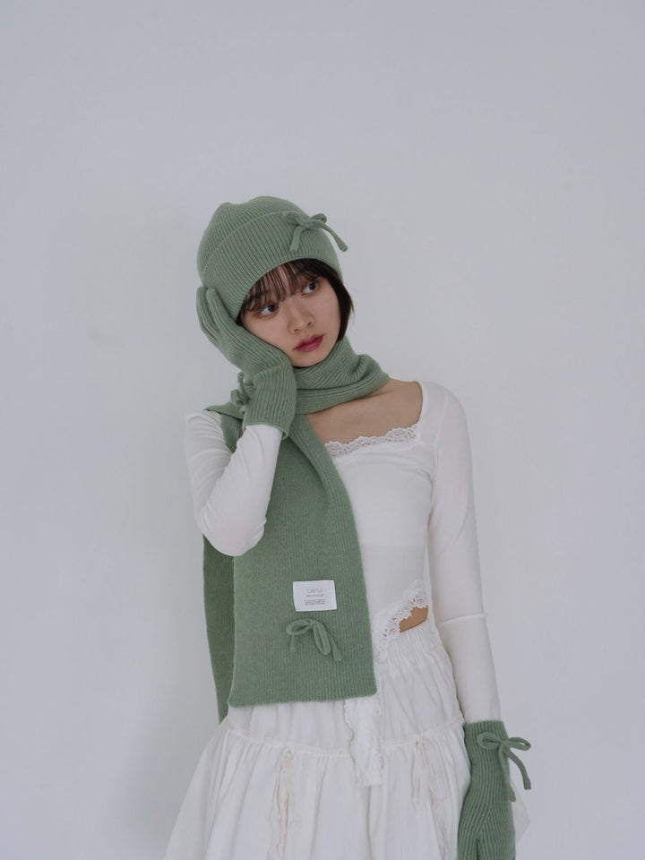 【8月26日発送予定】ribbon knit 3piece set