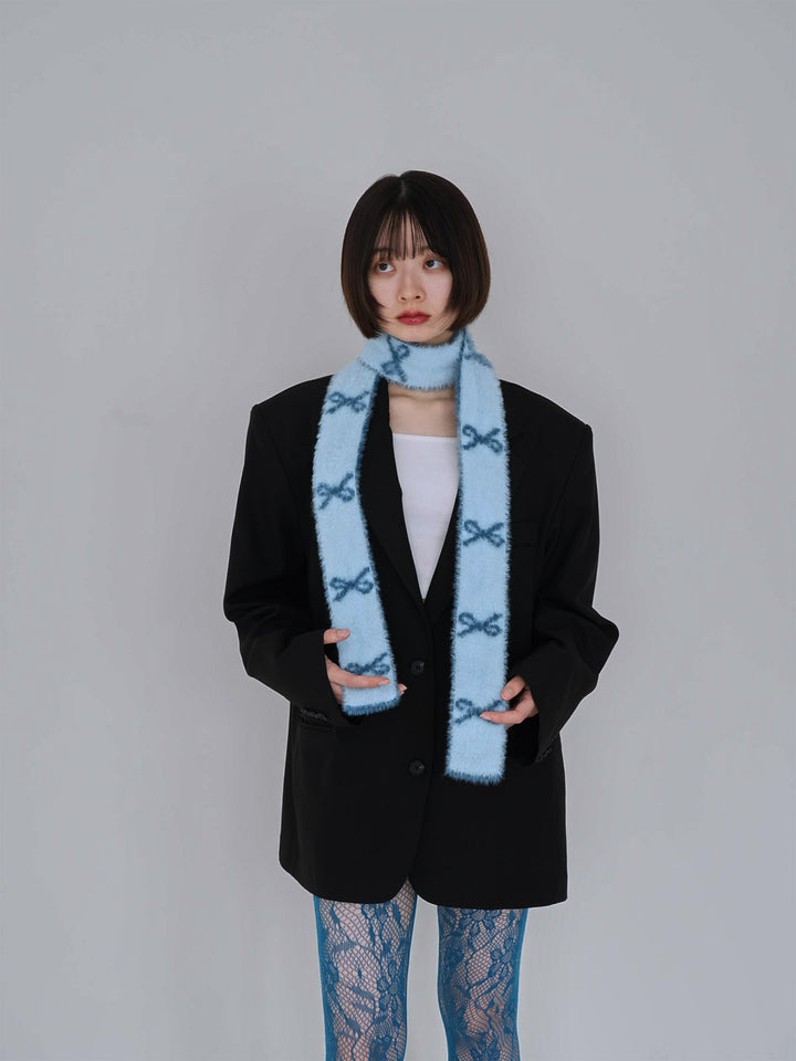 ribbon fur scarf