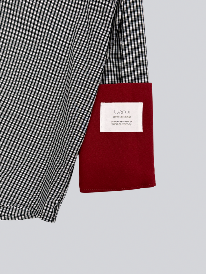 striped big sleeve shirt