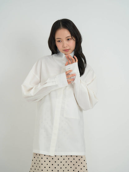 stand collar oversize shirt