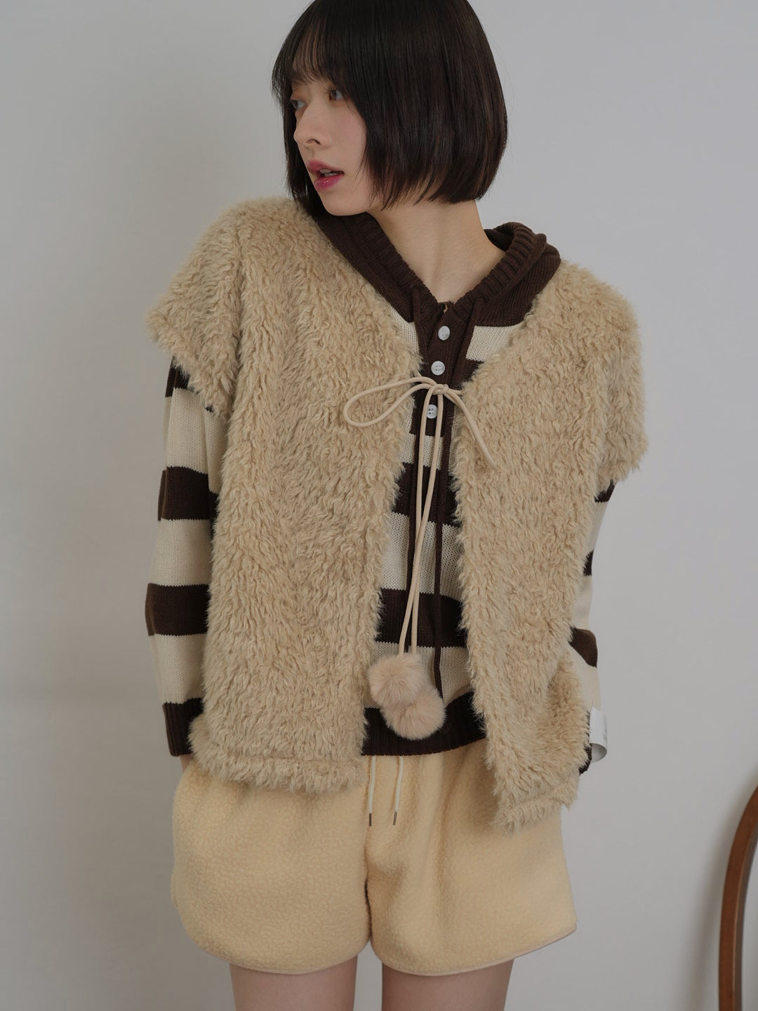 fur knit vest【 1/15 19時発売 】