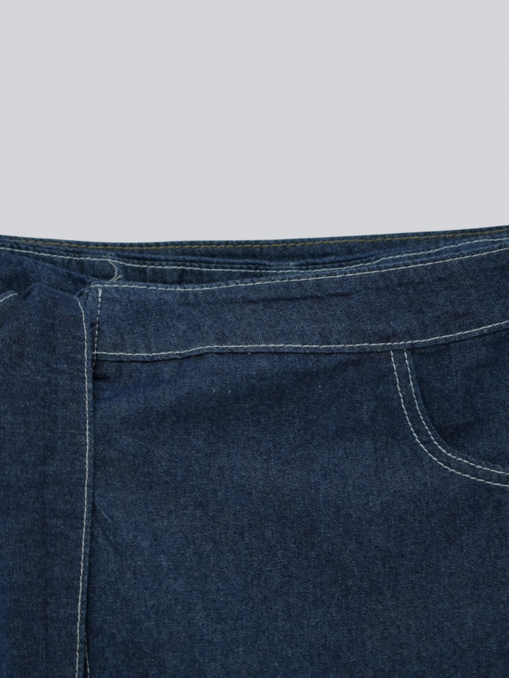 separate wrap design wide pants