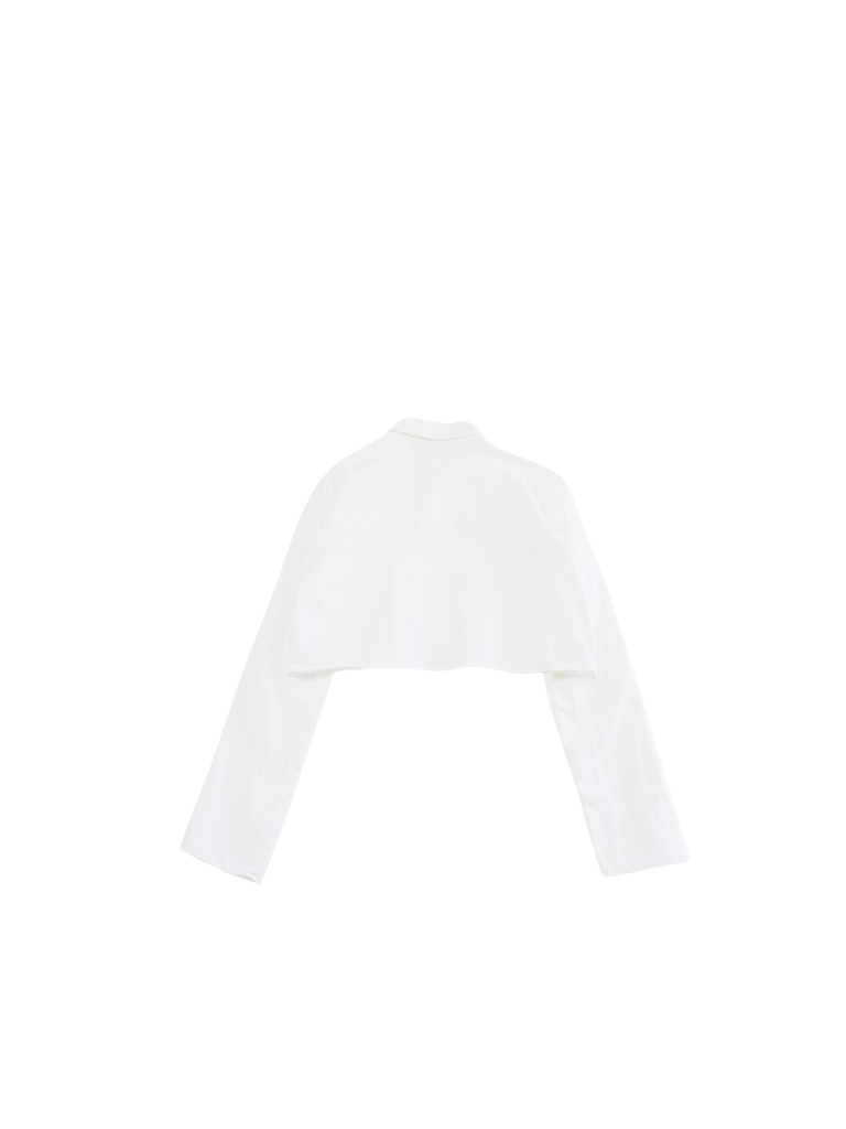 wrinkle cropped shirt