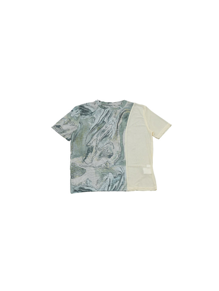 marble sheer switching tops