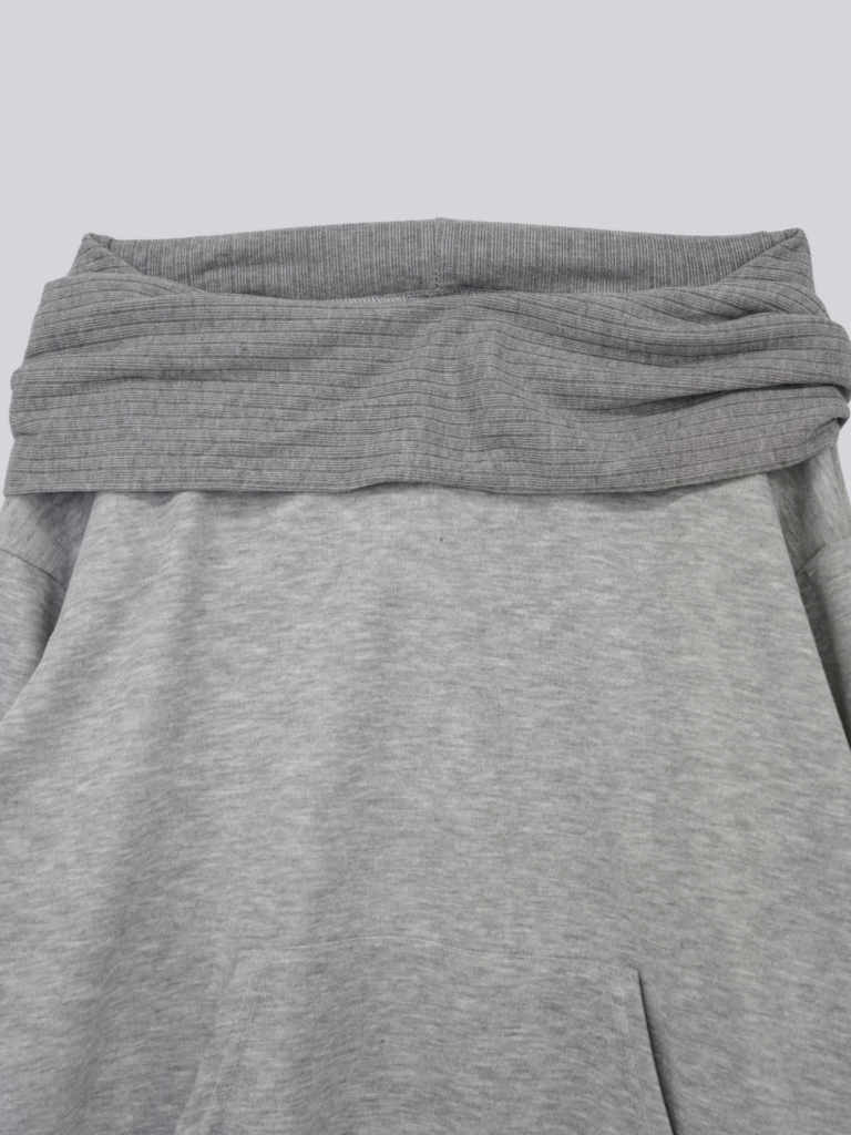 2way off shoulder sweat hoodie