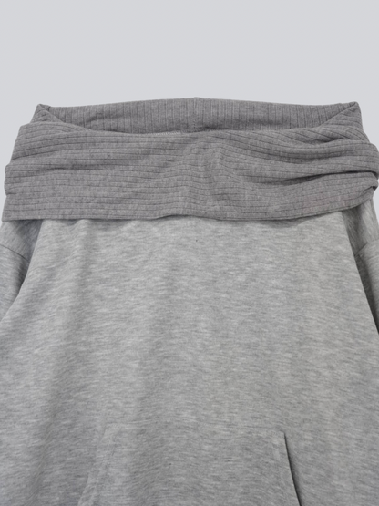 2way off shoulder sweat hoodie