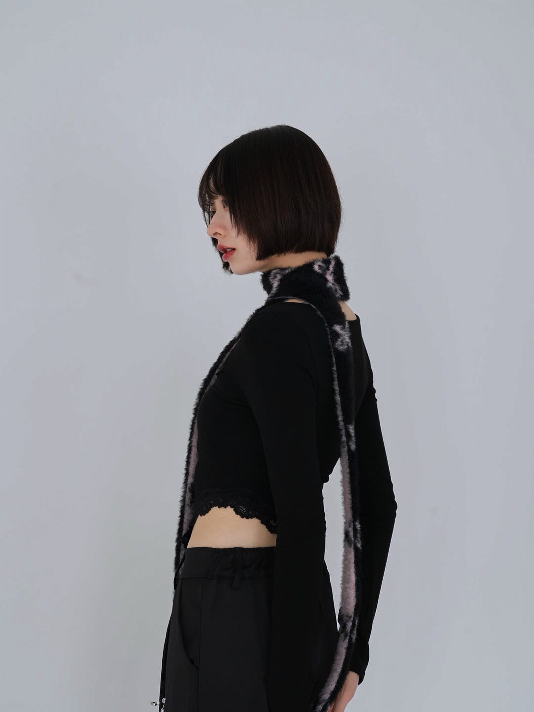 ribbon fur scarf