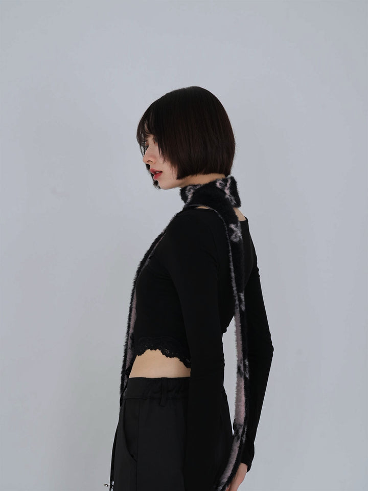 ribbon fur scarf