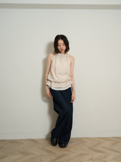 check lace cami