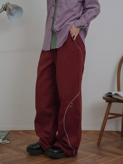 stitch line wide pants