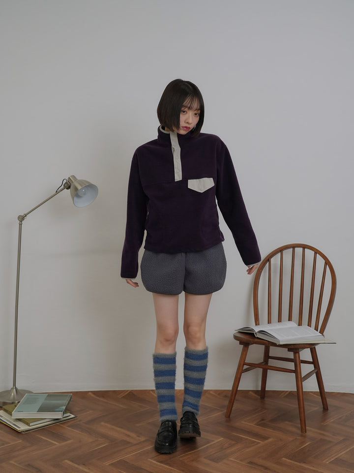 border knit leg warmer