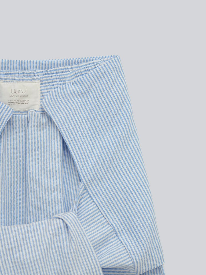 waist ribbon wide pants